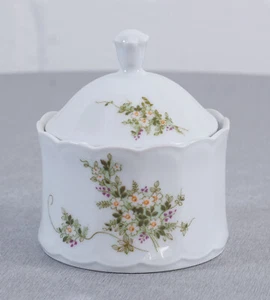 Zuccheriera porcellana Eschenbach Bavaria scatola con coperchio rango verde vintage - Foto 1 di 3