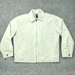 VTG Nike Tiger Woods Jacket Mens Medium Cream White Golf Yin Yang Logo Y2K RARE - Picture 1 of 15