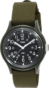 Timex TW2P88400 Original Vietnam Campers 36mm Black Dial Khaki Nylon Strap Watch - Picture 1 of 10