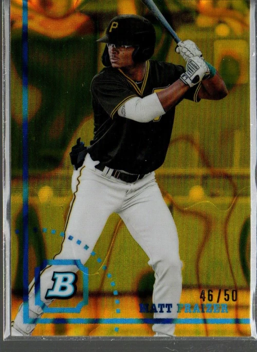 2022 Bowman Heritage Chrome P Gold Lava Refractors #BHPC68 Matt Fraizer /50 - Image 1 of 1