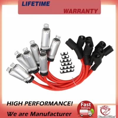 Juego de 8 piezas de cables de bujía de 8 mm para Chevy GMC 1999-2006 Vortec 4,8 L 5,3 L 6,0 L V8 Foto 1 de 4