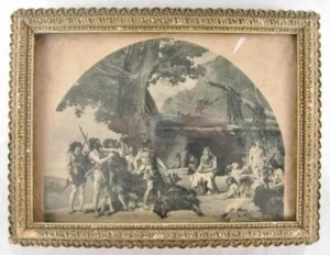 Paris Worlds Fair 1889 Framed Print Hunters Tribe L'Exposition Universelle (O) - Picture 1 of 12