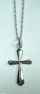 NEU DANECRAFT STERLING KREUZ HALSKETTE KOMMUNION KONFIRMATION TAUFE GESCHENK - Bild 1 von 2
