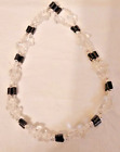 Clear and black choker necklace or bracelet with magnetic closer