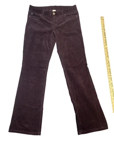 J Crew Favorite Fit Corduroy Pants Women’s Dark Purple Mauve Size 8R 98% Cotton - Picture 1 of 13