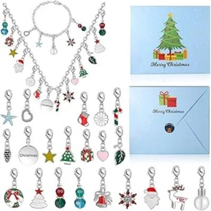 NEW Christmas Advent Calendar Countdown Jewelry Bracelet Set Gift G100921 - Picture 1 of 3