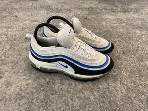 Nike Air Max 97 921522-107 Sneakers White Blue Black 6Y 90s Y2K Air Bubble - Picture 1 of 7