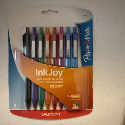 8 bolígrafos Papermate Inkjoy 300 RT colores surtidos nuevos en paquete Foto 1 de 3