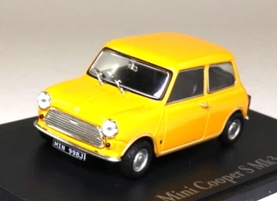 Atlas 1:43 1960s Austin Morris Mini Cooper S Yellow Classic Car Model New In Box - Image 1 of 3