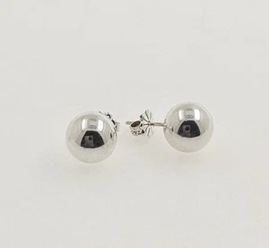Tiffany & Co. Sterling Silver Ball Stud Earrings - Picture 1 of 2