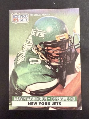 1991 Pro Set - Marvin Washington #612 (RC)  New York Jets - Image 1 of 2