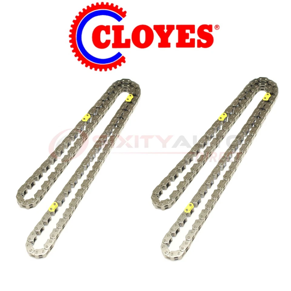 2 pc Cloyes Center Engine Timing Chain for 2001-2005 Mercury Sable - Valve ct Foto 1 de 4