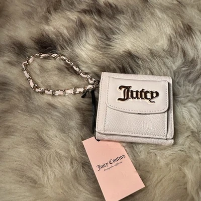 NWT Juicy Couture Enchanted Mini Envelope Flap Wallet / Wristlet - Powder Blush - Image 1 of 4