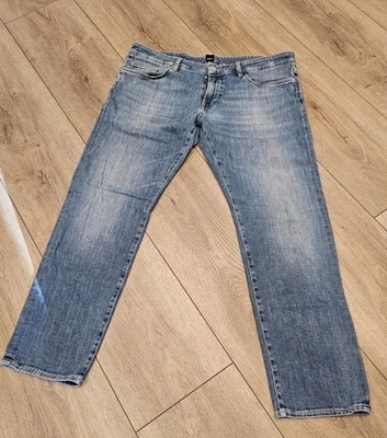HUGO BOSS Mens Cashmere Soft Touch Blue Denim Jeans 38x30 - Image 1 of 4