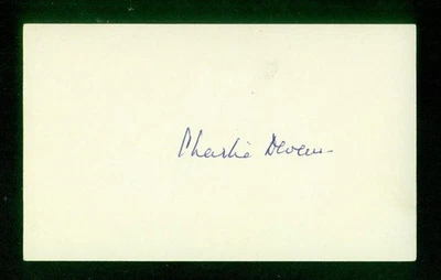 150, Charlie Devens, Original Signed/Autograph, Index Card, NY Yankees, 1932-34 - Image 1 of 4