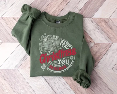 Krampus Krampusnacht Terror Oscuro Humor Navidad Sudadera, Sarcástica Navidad Camiseta Foto 1 de 4