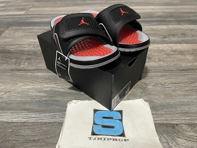 NUEVO Nike Air Jordan Hydro 4 IV Slide Reimaginado Negro Cemento Talla 8 532225-060 Foto 1 de 4