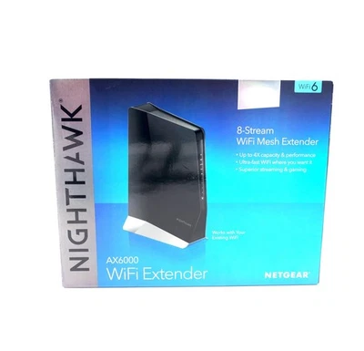 NETGEAR Nighthawk AX8 EAX80 AX6000 8-Stream Wi-Fi 6 Mesh Extender In Box Booster - Image 1 of 4