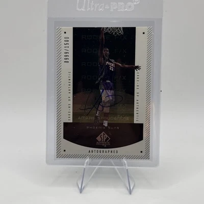 2002-03 SP Authentic F/X /1500 Amare Stoudemire Amar'e #150 Rookie Auto RC - Image 1 of 2