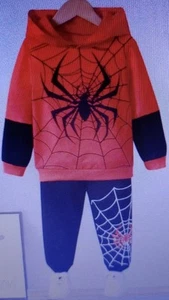Juego de 2 sudaderas con capucha y pantalones Spiderman para niños talla 2 para niños nuevo con etiquetas - Imagen 1 de 6