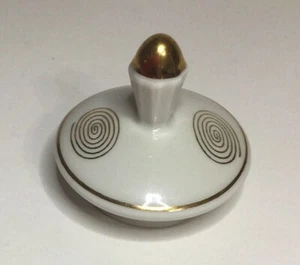 Contessa Bavaria Replacement Teapot Lid White With Gold Color Spirals Germany - Picture 1 of 17