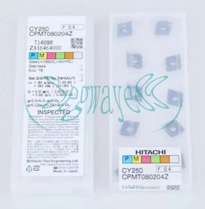 10pcs HITACHI CPMT080204Z CY250 Carbide Inserts - Picture 1 of 1