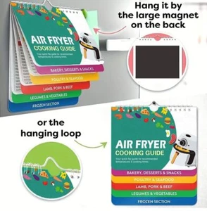Air Fryer Cooking Guide Cheat Sheet magnetic Air Fryer Cooking Times Chart - Picture 1 of 6