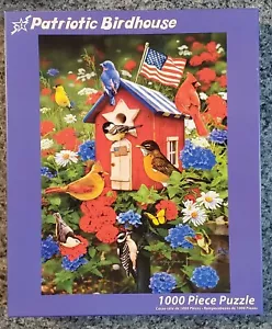 Vermont Christmas Company CASA UCCELLINO PATRIOTTICO 1000 pezzi puzzle COMPLETO - Foto 1 di 6