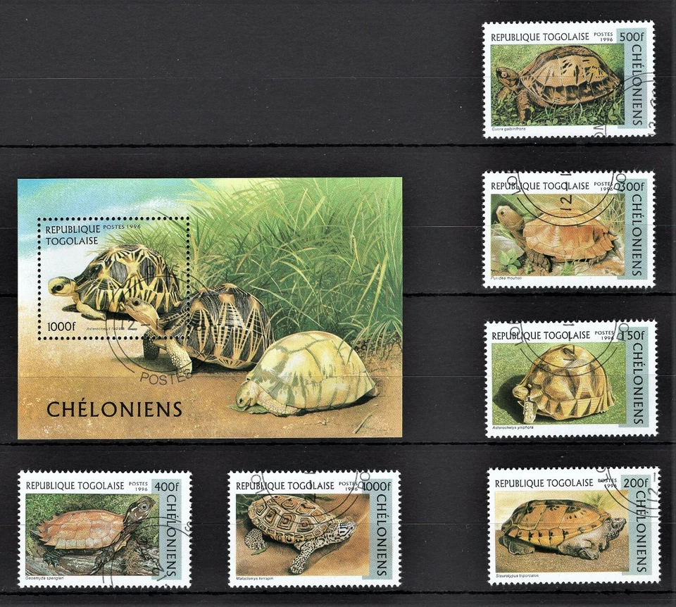 TOGO TOGOLAISE 1996 CHELONIENS TURTLES REPTILES AMPHIB TARTARUGAS STAMPS CTO - Image 1 of 1