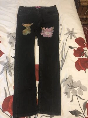 Hand Painted Custom Design HIGHLAND COW jeans-12 - Image 1 of 3