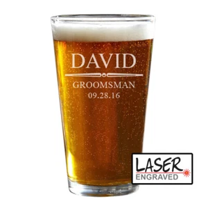 Vaso de pinta personalizado, vaso de cerveza, cerveza de 16 oz, regalo para esposo, regalo para el Día del Padre - Imagen 1 de 5