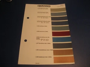 Opel Oldtimer Farbkarte Ausgabe 1984/85, orig. Standox - Bild 1 von 1