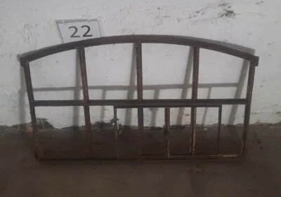 Originales Dänisches Rundbogen Gussfenster mit Schiebeelement H:52 cm B:84,5 cm - Bild 1 von 3