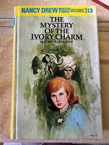 VINTAGE The Mystery of the Ivory Charm (Nancy Drew, Book 13) Hardcover 1974 - Picture 1 of 4