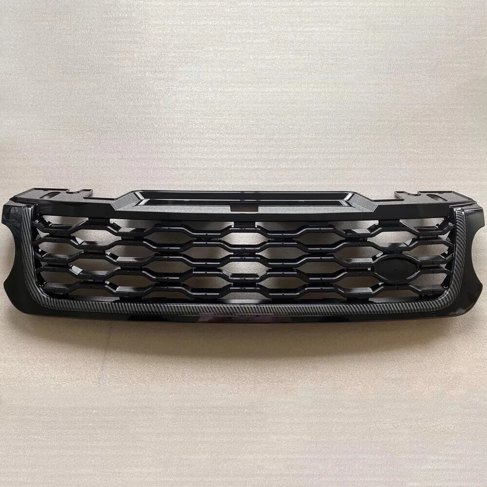 Carbon Fiber Look Black Front Grille For Range Rover Sport 2014 2015 2016 2017 Foto 1 de 1
