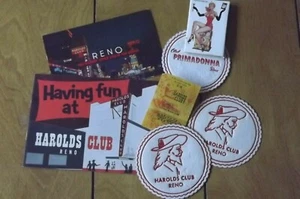 Vintage Harrahs Casino Reno Nevada Postcards & Memorabilia 40's & 50's - Picture 1 of 4