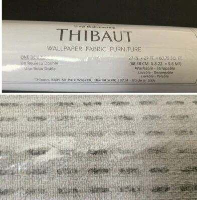 Nuevo con etiquetas Papel pintado de vinilo Thibaut 839T315 1 rollo doble sellado 60,67 cuadrados Ft Foto 1 de 4