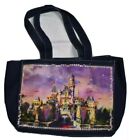 Disneyland 50Th Anniversary Beaded Sequin Tote Bag Blue Canvas 2005 14" Strap