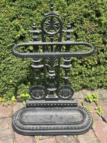 Victorian Style CAST IRON Heavy Weight Umbrella Cane Stand Cover