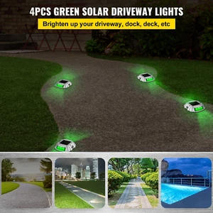 Vevor Driveway Lights, 4-Pack Solar Driveway Lights with Switch Button, Solar De - Picture 1 of 11