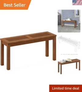 Tioman Natural Teak Outdoor Backless Bench - Perfect for Garden & Patio - Picture 1 of 9