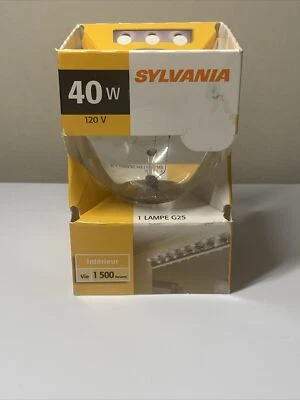 Sylvania 40 Watt Decor Light Bulb Globe G25 1500 Hrs 120-125V S84533 - Image 1 of 4