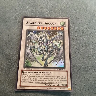 Yu-Gi-Oh! 1996 Stardust Dragon 1st Edition DP08-EN014 TCG Card - Image 1 of 4
