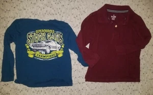 Boys Lot of 2 Long Sleeve Graphic Shirts Size 4/4T - Picture 1 of 5