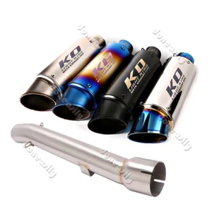 For Yamaha FZ1 FZ1N 2001-2005 Exhaust Tips Escape System Muffler DB Killer Pipe - Picture 1 of 12