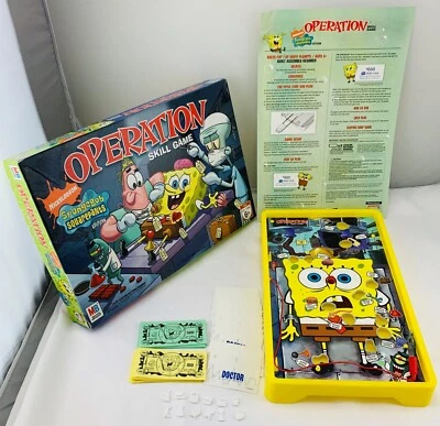 2005 Spongebob Operation Game by Milton Bradley Complete in Great Cond FREE SHIP - Image 1 of 4