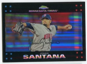 2007 Topps Chrome Refractor Johan Santana #42 Minnesota Twins REFRACTOR - Picture 1 of 2