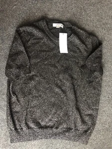 Marks And Spencer Autograph Jumper Size L Merino Wool With Cashmere Black Silver - Picture 1 of 9