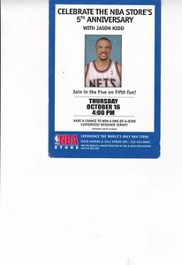 Jason Kidd Promo Postkarte für NBA Store NYC Auftritt, keine Ahnung des Jahres - Bild 1 von 2
