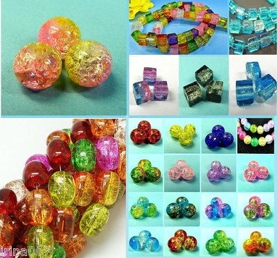 bis 200 St  KRASCH  GLAS PERLEN   FORMEN & FARBEN  WAHL  1-2 FARBIG  4-16mm /861 - Bild 1 von 3